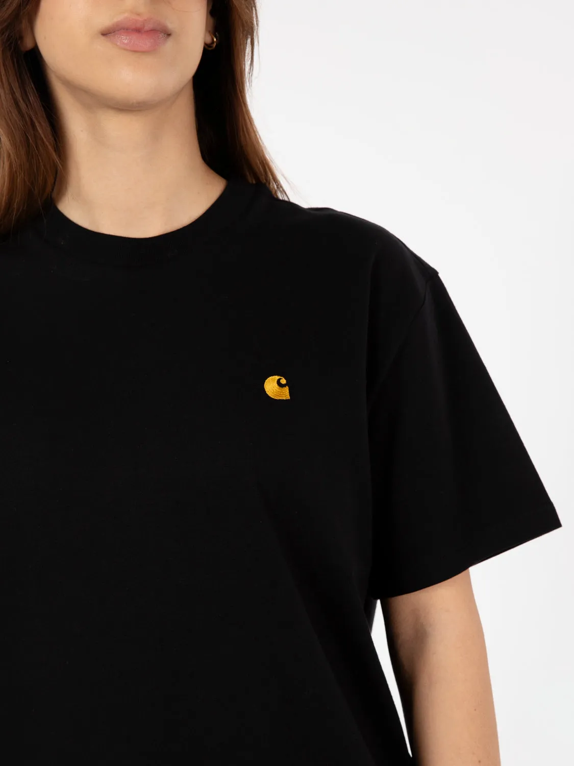 W' S/S chase t-shirt black / gold